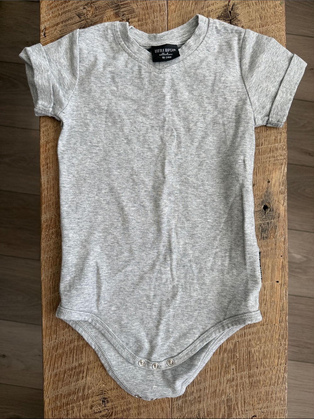 Little Bipsy Light Heather Gray Baby Bodysuit